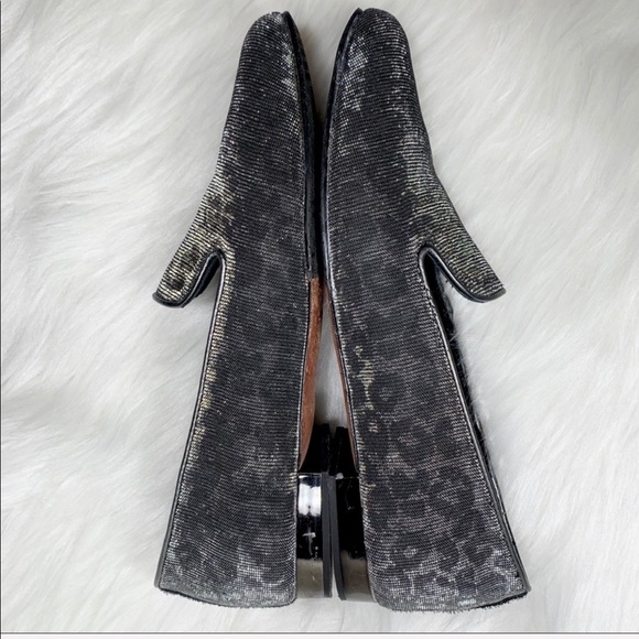 SOLD-Donald J. Pliner Metallic Leopard Loafers - Picture 6 of 8